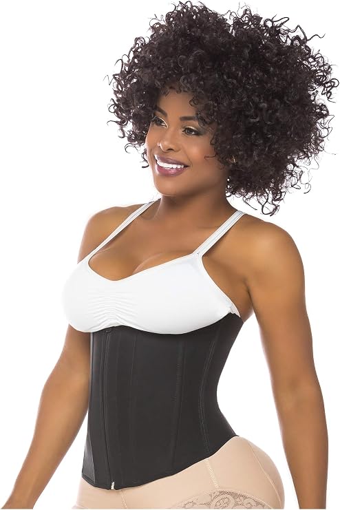 Fajas Salome Women's 0315-1 Waist Training Corset (L, Black)
