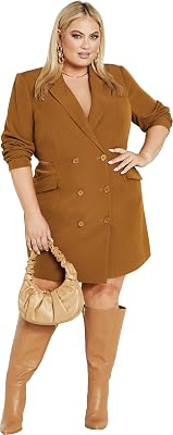 City Chic Womens Plus Size Dress - Tuxedo Twyla