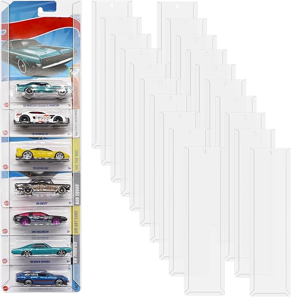 20 Pcs Model Car Display Case Wall Mount Compatible with Hot Wheels Match-Box Packaged Cars Holds up to 200 Cars Model Car Storage Case Display Shelf Rack