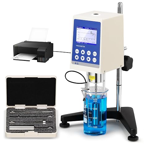 CGOLDENWALL Viscometer Digital Rotational Viscosity Meter Lab Viscometers 10-100,000mPa.s Accuracy:2.0% 100-240V (NDJ-5ST)