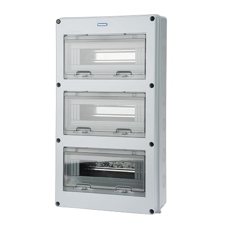 MOLLOM 36 Way Circuit Breaker MCB Distribution Protection Box | DIN Rail, IP65 Waterproof, Indoor and Outdoor