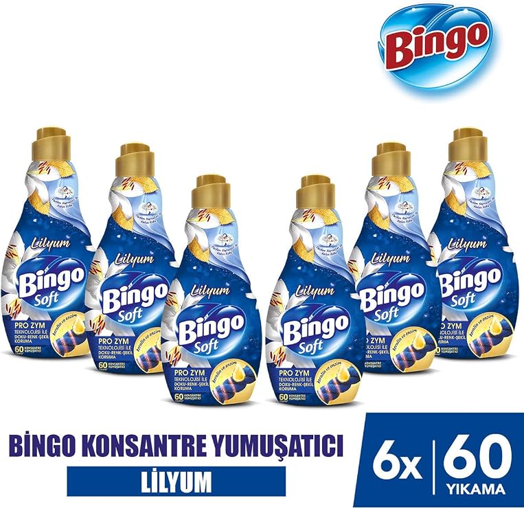 Bingo Soft Konsantre Çamaşır Yumuşatıcısı Lilyum 1440 Ml X 6 Adet