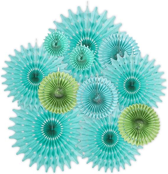 Sunbeauty Paper Fan Set Decoration Paper Rosettes Kit Party Celebration Decoration