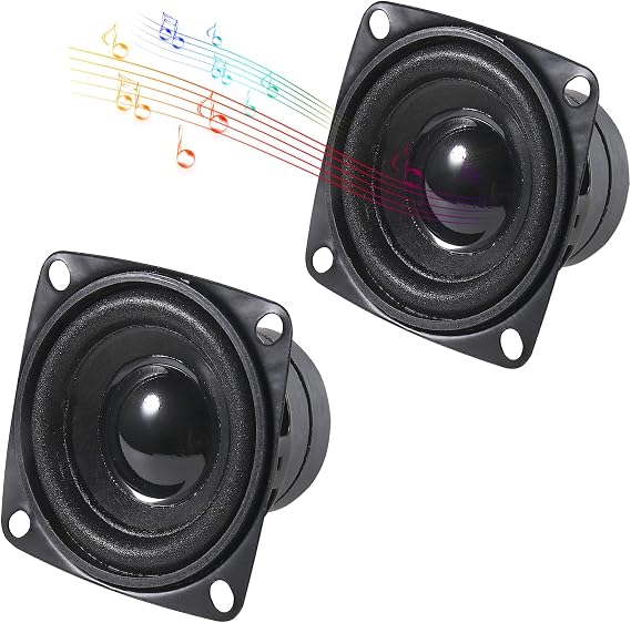 2PCS 2" 8Ohm 10W DIY Small Full Range Audio Speaker Stereo Woofer Loudspeaker for Arduino and DIY Speaker