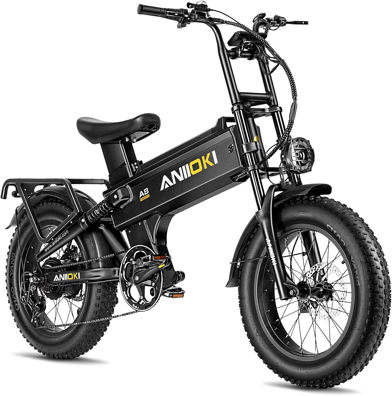 ANIIOKI 48V 60AH Electric Bikes, Ebikes for Adults, 1400W Electric Bicycles, 30MPH Electric Bike for Adults, Fat Tire Electric Bike, Electric Mountain Bike, Shimano 7 Speed