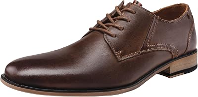 Jousen Mens Dress Shoes Leather Classic Formal Mens Oxfords Retro Derby Oxford