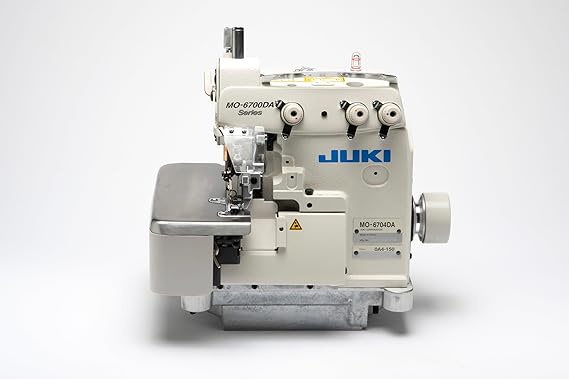 Juki MO-6704-150 Pearl 1.6mm Rolled Hem 3-Thread High-Speed Overlock/Safety Stitch Industrial Serger Includes Table and Clutch Motor (Table  Assembled)