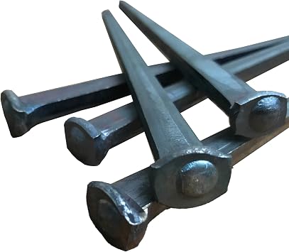 8"- Steel Square Common Rose Head STANDARD-80d Nails 5-Nails