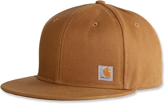 Carhartt Unisex Firm Duck Flat Brim Cap