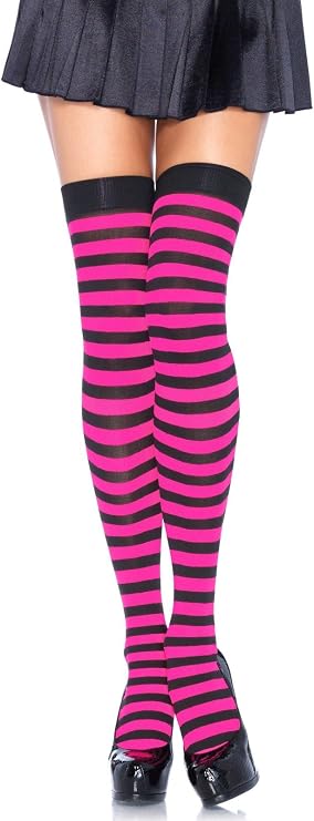 Leg Avenue Women's Nylon Striped Stockings