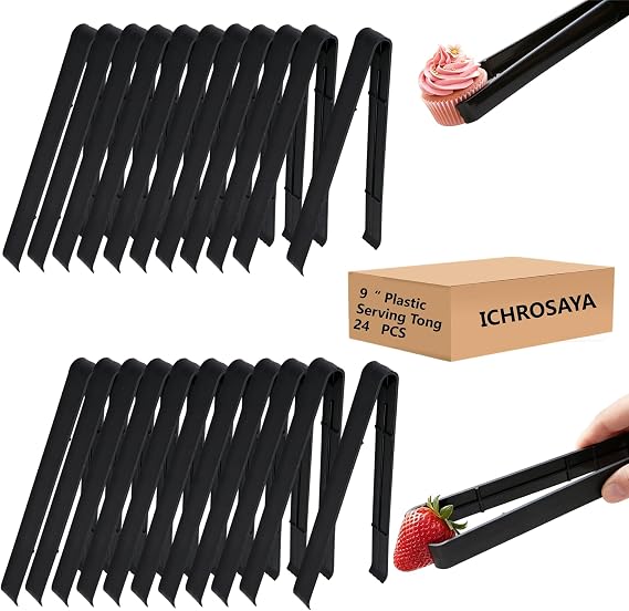 Plastic Serving Tongs Disposable Kitchen Tongs for Food Salad