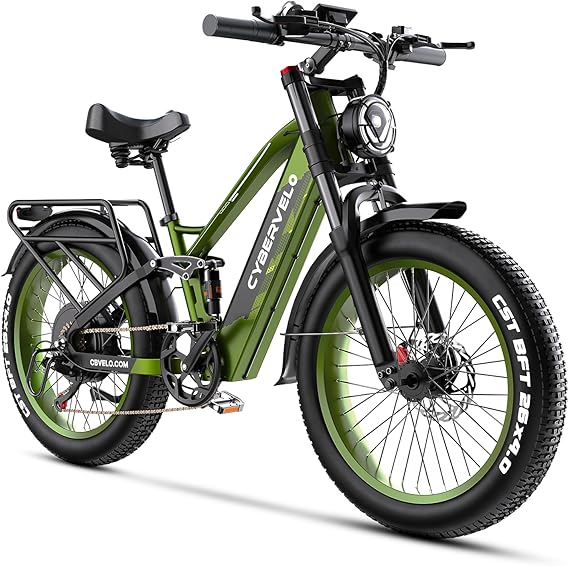 26 Electric Bike for Adult,5000w Peak,up 150 Miles 52V 40Ah Battery Ebike,26" x 4.0 Fat Tire Adult Electric Bicycles for All Terrain,Electric Mountain E-Bike,UL Certified Commuter Ebikes, 7-Speed