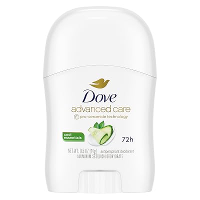 Dove Advanced Care Antiperspirant Deodorant Stick Cool Essentials for helping your skin barrier repair after shaving 72h odor control and all-day sweat protection with Pro Ceramide Technology 0.5oz