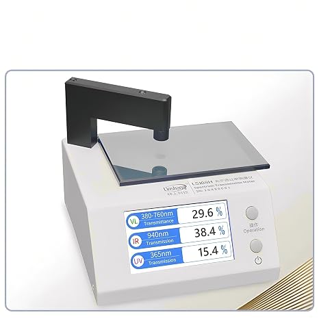 Light Transmittance Meter LS108H 365nm UVT, 940nm IRT and VLT 1mm Test Aperture High Precision Polycarbonate Laminated Glass