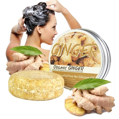 Ginger Shampoo Soap Ginger Hair Regrowth Shampoo Bar Anti Hair Loss Shampoo Soap Ginger Hair Growth Shampoo Bar Hair Loss to Repair Hair Growth