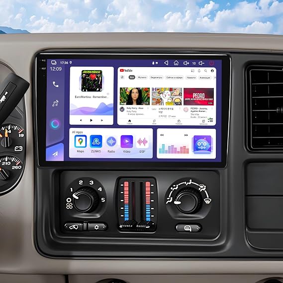 9 Inch Car Stereo for Silverado, Sierra, Suburban, Tahoe 2003-2006 | Fits Avalanche, Yukon and Escalade, 4GB+64GB QLED touchscreen, CarPlay, Android Auto, GPS, WiFi and included Backup Camera