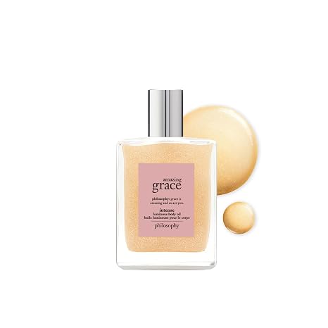 philosophy luminous body oil - lightweight, non-greasy formula - nourishes skin for a subtle glow & delicate trail of fragrance - suitable for all skin types - 4 fl oz
