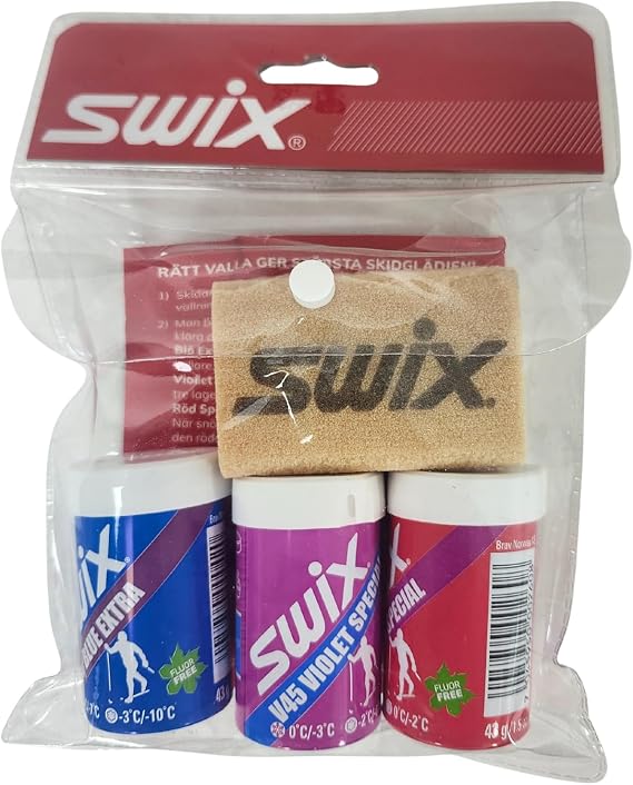 Swix Classic Nordic Ski Wax Pack with 3-Kick Wax and Cork, 8 x 8-Inch