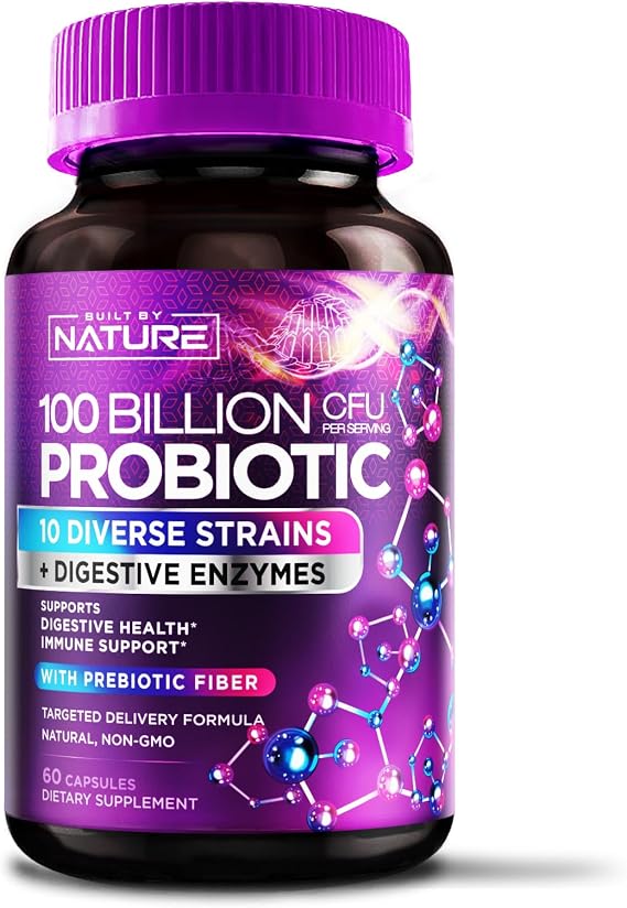 Built by Nature Probiotic for Men & Women, 60 Capsules