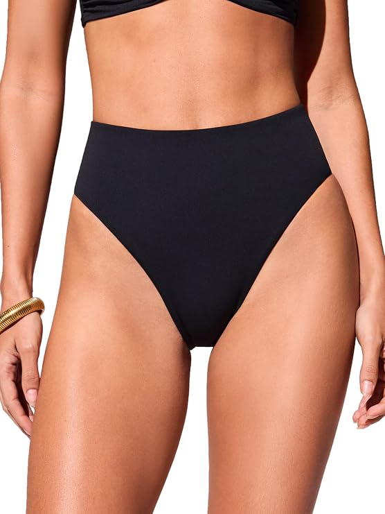 DOBREVA Women's High Waisted Bikini Bottoms