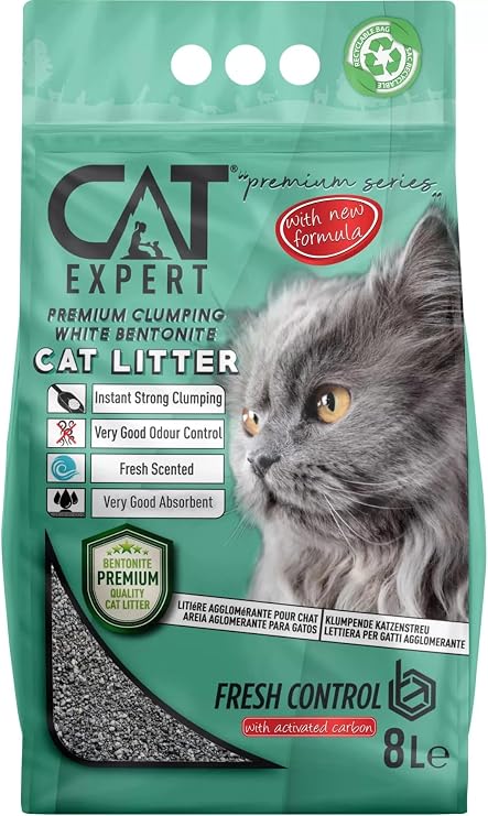 Fresh Control With Activated Carbon Clumping Odor Trapping Dust-Free 8 Lt Cat Litter