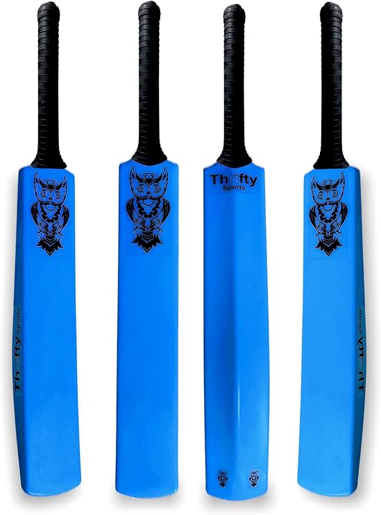 800gr Full Size-8 (34") Adult Fiber/PVC Plastic Full Size Cricket Bats for Age Group 15+, Best for Tennis Ball, Wind Ball, Stumper Ball (Full Size 8 (15+ yrs), Blue)