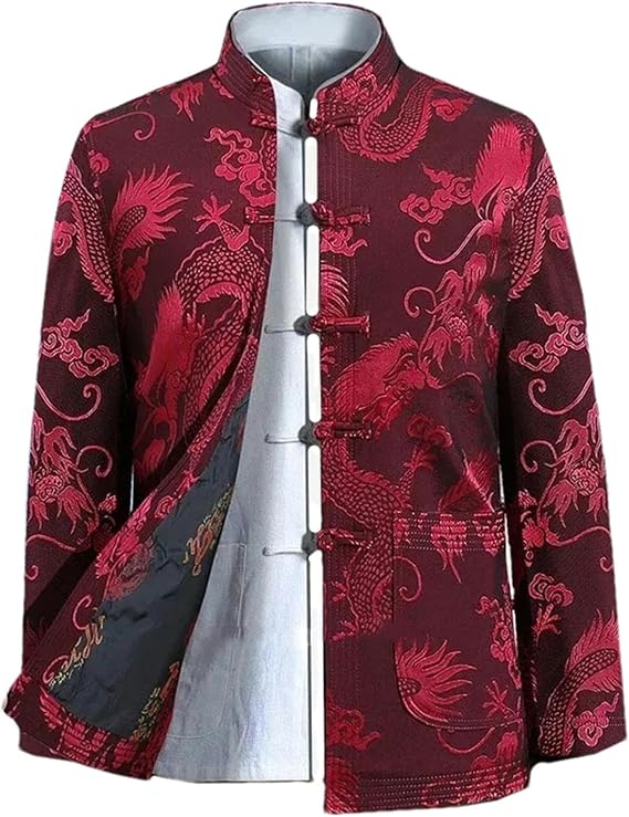 Tang Suit Chinese Traditional Clothing Men's Kung Fu Clothing New Year's Clothing Retro Party Men's Jacket Coat
