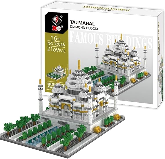 JOMIOD Micro Mini Blocks The Taj Mahal Famous Landmark Model Set, World Famous Architectural Model Toys Gifts for Kid and Adult, Not (2169 Pieces)