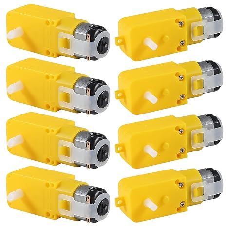 8PCS TT Motor DC Electric Motor 3V-6V Dual Shaft Geared Motor Magnetic Gearbox Engine Motor for Arduino Smart Car Robot