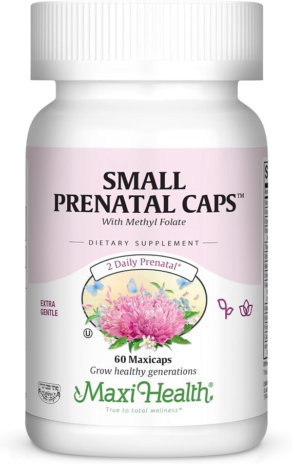 Maxi Health Prenatal Vitamins for Women, Iron & Folate (60 Capsules)
