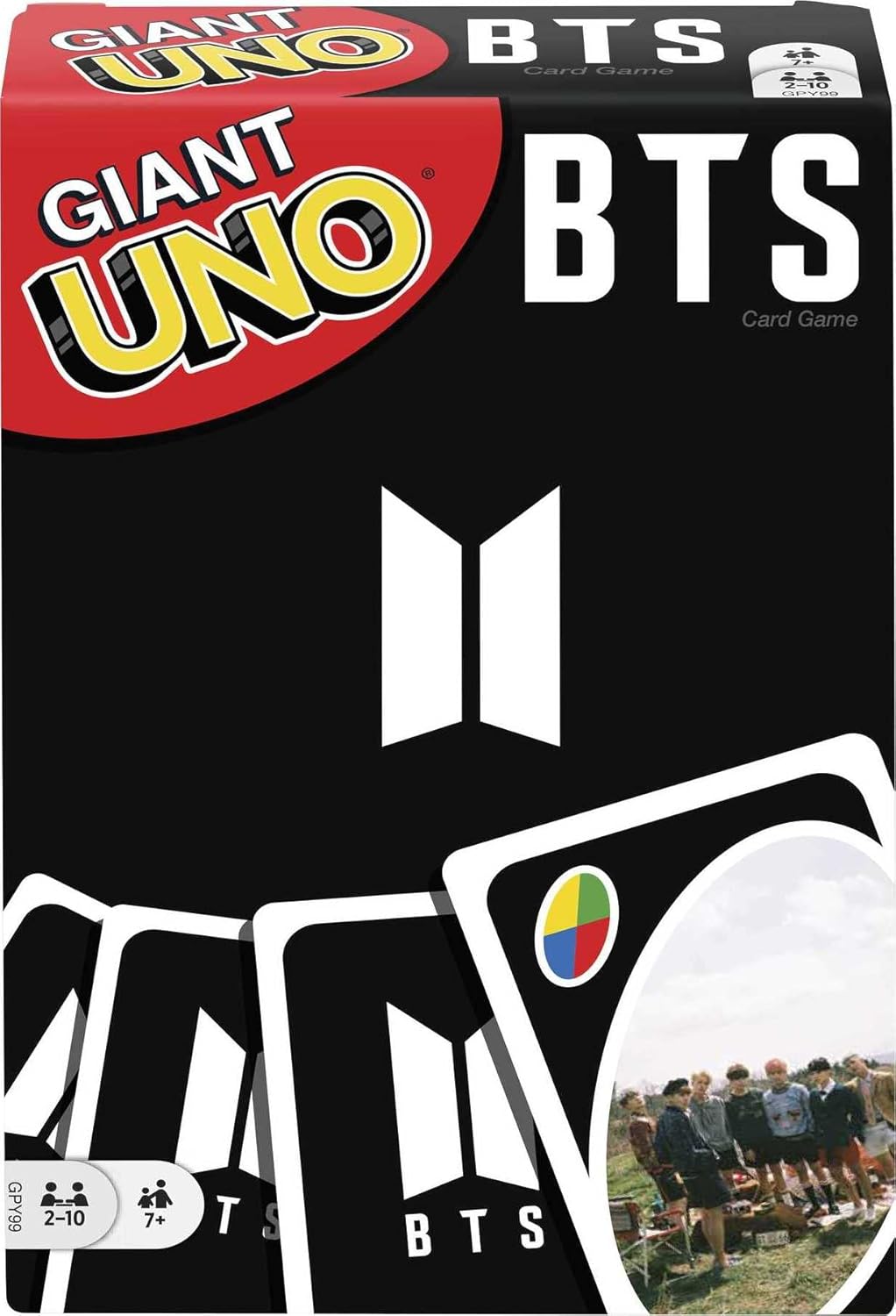 Giant UNO BTS Card Game with 108 Cards Based on BTS Global Superstars Global Boy Band, Gift for Boys and Girls Age 7 Years &amp; Older