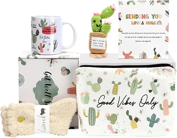 Get-well soon gift baskets for women - Thinking of you Gifts for Sick Person Surgery Recovery - Feel Better Care Package