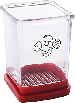 Fruit Cutter and Chopper Cup Slicer for Strawberry, Grape, Banana, Mushroom, Kitchen Gadget for Fruits and Vegetables, Compact Slicing Tool (1 Pack)