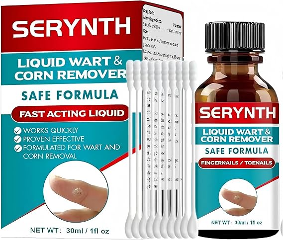 Salicylic Acid Wart Remover Liquid Freeze Off, Quickly Removes Plantar Warts, Corn Warts, and Finger Warts. Maximum Strength Formula - 17%, Painless & Safe, Effective, Scar-Free Solution.