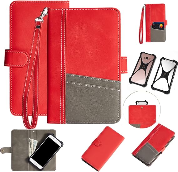 K-S-Trade Protective Case For Huawei Honor V30 Mobile Phone Case Compatible With Huawei Honor V30 Wallet Case Wallet Flip Case Card Slots Flip Wallet Case Case Red