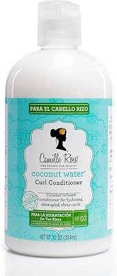 Camille Rose Coconut Water Curl Conditioner Hydrating Conditioner for Curly Hair, Detangler, Frizz Control, 12 Fl Oz
