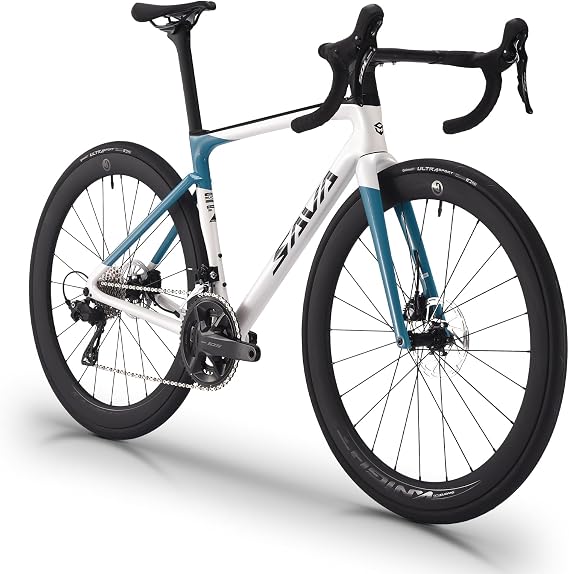 SAVADECK Hawkeye SLR7S Carbon Road Bike, T800 Carbon Fiber Frame Racing Bicycle with Shimano 105 R7120 24 Speed Groupset and Hydraulic Disc Brakes, Ultra-Light Carbon Bike