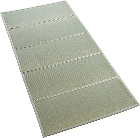 BJDesign Japanese Tatami Mat, Foldable Igusa Rush Grass Floor Mat Twin XL