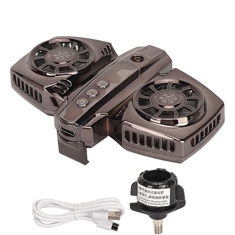 Cell Phone Cooler, Cellphone with Dual Semi Conductor, Made of ABS and Aluminum Alloy Phone Cooler For Gaming, Live Streaming, 66mm to 90mm Phones