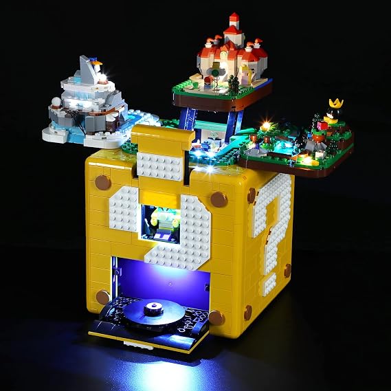 GEAMENT LED Light Kit Compatible with LEGO Super Mario 64 Question Mark Block - Lighting Set for Super Mario 71395 (Model Set Not Included)