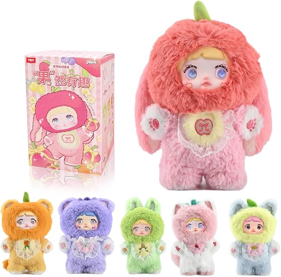 Interesting Fruits Series Blind Box - 3 Expressions Adorable Toys for Collectors - 7.1IN Random Surprise Doll with Unique Designs, 1PCS(1 of 7 Possible Styles)