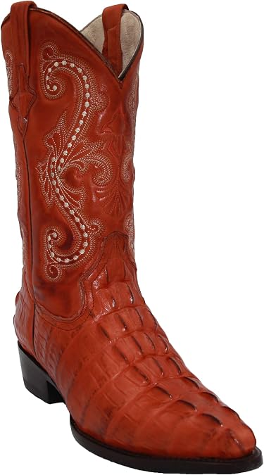 Western Shops Mens Crocodile Print Alligator Design Western Cowboy Boot