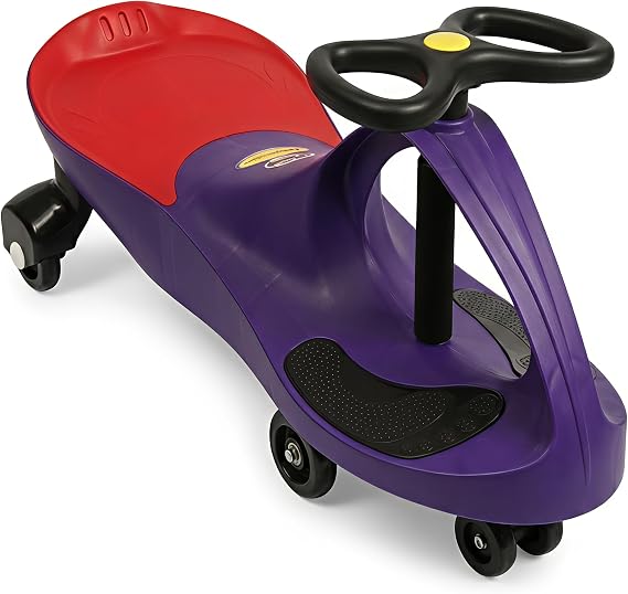 PlasmaCar Original Wiggle Car Ride On Toy for Kids, No Batteries, Pedals, or Gears, Indoor Outdoor Ride On Car for Boys Girls Ages 3 and Up, Wiggle Car for Kids and Adults, Dark Purple/Red