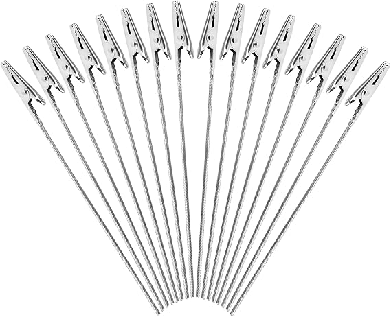 40 PCS Metal Wire Long-Tailed Alligator Clamp Photo Clip Holder - Alligator Clips for Crafts, DIY Card, Photo, Memo Holder (6inch/150mm)
