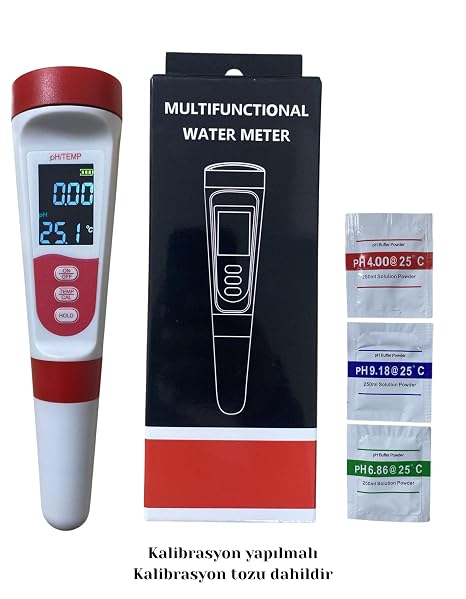 2 In 1 Ph Sıcaklık Ölçer Led’li Sıcaklık Göstergeli Ph Cihazı