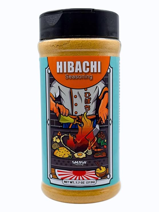 Hibachi Seasoning 7.7 oz Stir-Fry & Griddle Spice Blend with Soy Sauce, Sesame Oil, Garlic, Onion Great for Fried Rice, Chicken, Steak, Pork, Veggie, Noodle, Burger, BBQ, and Grilling Seasoning