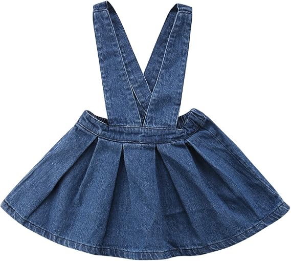 Toddler Baby Girl Denim Suspender Skirt Sleeveless Overall Dress Cute Summer Spring Jeans Skirts