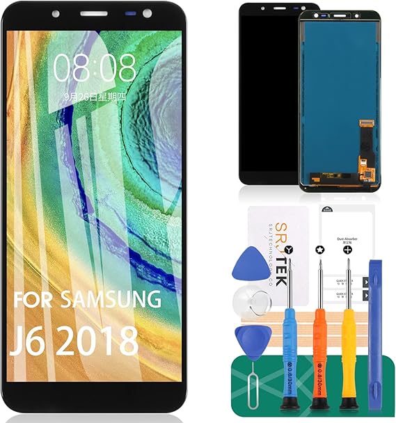Screen Replacement for Samsung Galaxy J6 2018 / Galaxy On6 J600 J600L J600N J600G/DS J600F/DS 5.6" LCD Display Touch Digitizer Glass Panel Assembly(Not Original AMOLED)