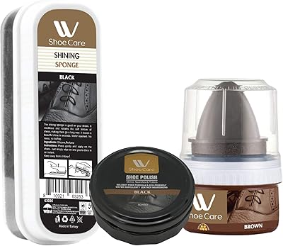 Himalayan Glow WBM Shoe Care Shoe Polish, Provides Scuff Free Cleaning, Best For All Leather Types, Shoe Cleaner, Shoe Shine Kit, Pack of 3
