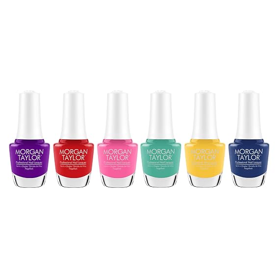 Morgan Taylor Let's Roll Collection Lacquer Nail Polish 6pcs Bundle Value Pack